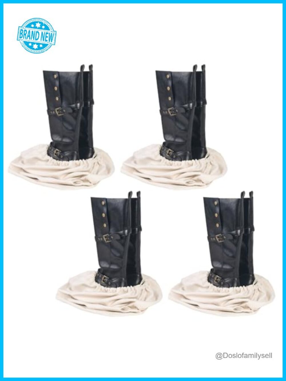 4 Pc Suede Boot Bag Set Travel Shoe Storage Organizer Drawstring